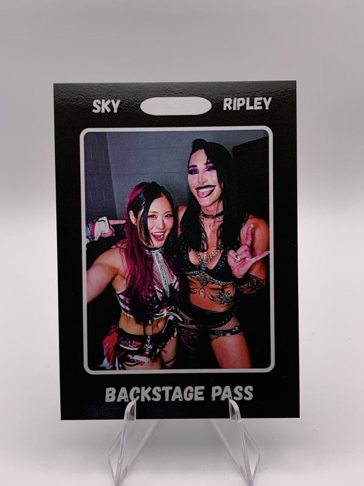Rhea Ripley & Iyo Sky (Rhiyo) CUSTOM WWE Card ACEO Backstage Pass Design