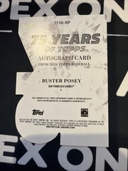 2026 Topps Series 2 Buster Posey 75 Years of Topps Die-Cut Autograph Gold #/50