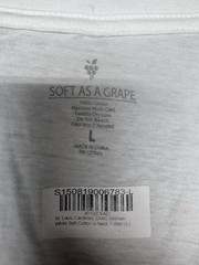 St Louis Cardinals MLB Women&rsquo;s Soft as a Grape White Soft Cotton V-Neck T-Shirt