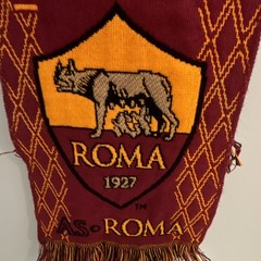 AS Roma Soccer Knit Fan Scarf – Burgundy Gold Officially Licensed Roma 1927