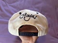Georgetown Hoyas Hat White Blue Snap Back Cap Top Of The World Script Wool