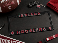 Indiana Hoosiers License Plate Frame Cover – Black – EliteAuto3K