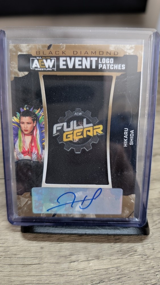 2024 upper deck AEW black diamond Hikaru Shida Event Logo Patch AUTO Full Gear