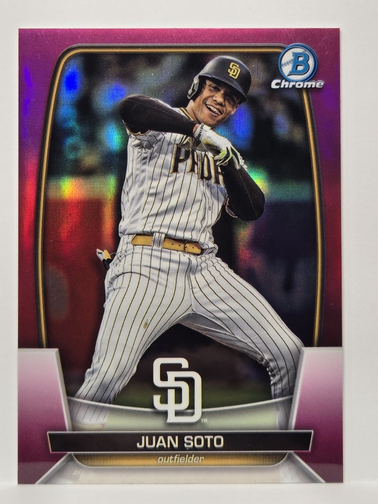 2023 Bowman Chrome – Juan Soto #96 Fuchsia Refractor /299