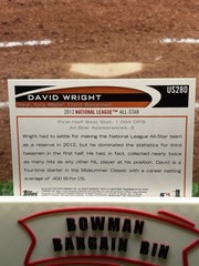2012 Topps Update #US280 David Wright Target Red Border
