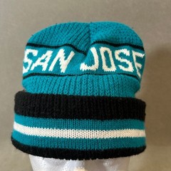 San Jose Sharks Beanie Hat Teal Black White Knit Cuffed Stocking Cap NHL Hockey