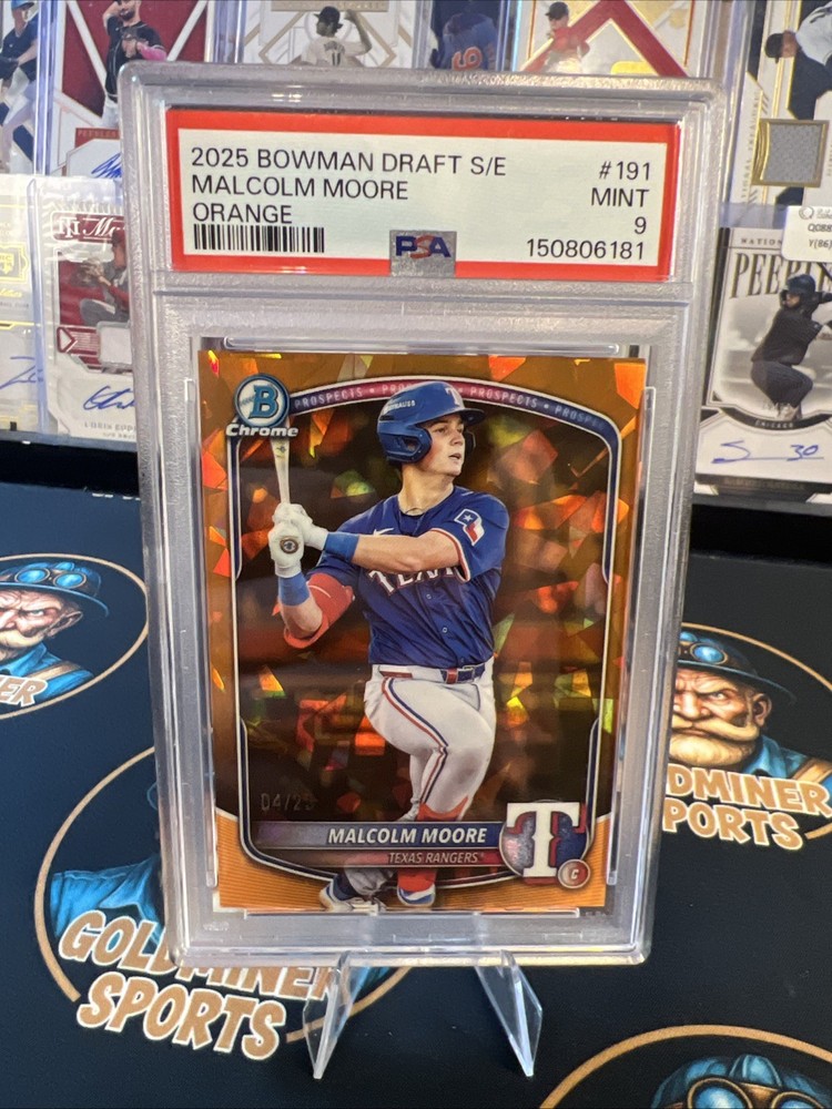 2025 Bowman Sapphire Edition Chrome Prospects Malcolm Moore #BCP-129 Orange /25