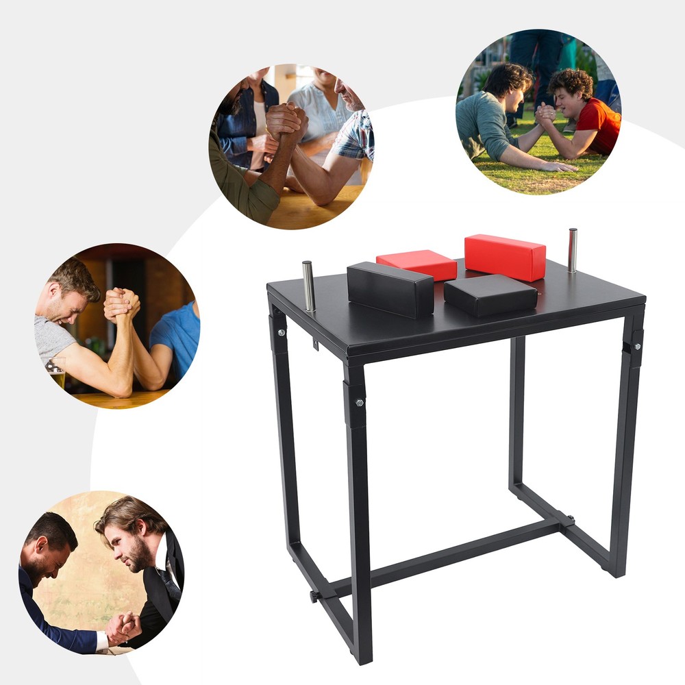 Foldable Arm Wrestling Table W/ Elbow & Forearm Pad Professional Battle Table