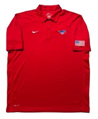 Nike SMU Mustangs Polo Golf Shirt. Mens XL. Red. NCAA.
