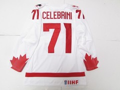 MACKLIN CELEBRINI NIKE TEAM CANADA IIHF WHITE HOCKEY JERSEY