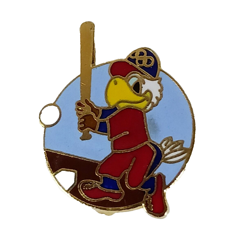Baseball 1984 Los Angeles Olympics Pin Brooch Sam The Eagle Enameled LE