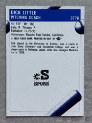 1991 ProCards DICK LITTLE Baseball&rsquo;s Dirtiest Funniest Name Real Trading Card