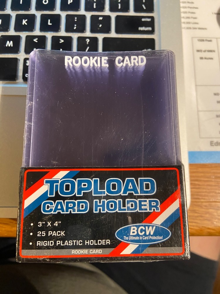 2 Packs of 25 BCW Hard Plastic Baseball Trading Card Rookie Topload Holders