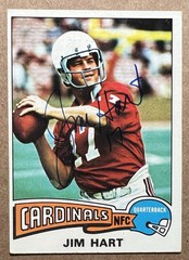 JIM HART AUTOGRAPHED 1975 TOPPS FOOTBALL CARD # 510 ST. LOUIS CARDINALS