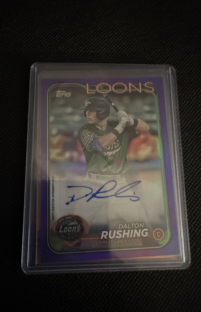 2024 Topps Pro Debut – Dalton Rushing #PD-176 Purple Foil Autographs /299
