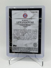 Topps Robert Lewandowski 2021-22 Chrome UCL Chasing Glory CG-4 Aqua /199