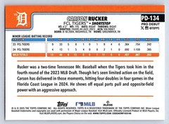 CARSON RUCKER TIGERS 2025 TOPPS PRO DEBUT #PD-134