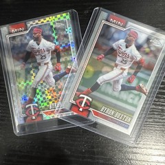Topps 2026 Topps Chrome Byron Buxton #173 Twins 2-Card Lot Base + Refractor