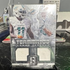 Panini 2014 Spectra Teammates Combo Jerseys Wallace Hartline Dolphins #TC-MB/199