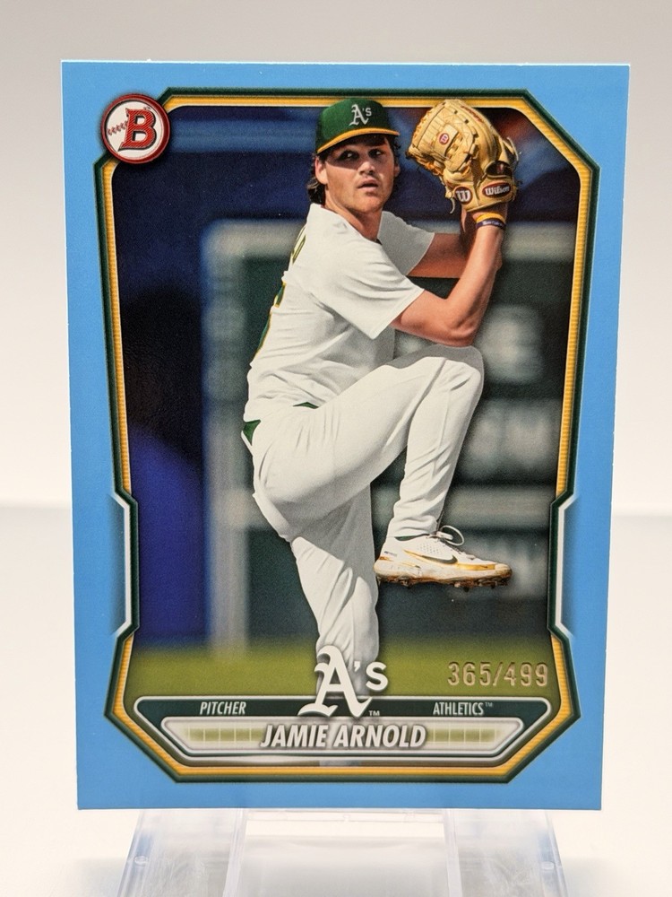 Jamie Arnold 2026 Topps Bowman Light Blue (Paper) #/499 Athletics