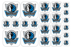 22 NBA Team Logo Stickers – Matte/Gloss Paper Options – 4 Different Sizes in One
