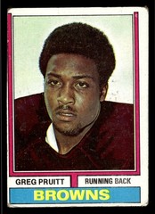 1974 Topps #110 Greg Pruitt RC – Cleveland Browns (Low Grade)
