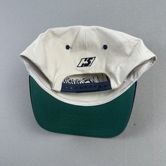 Vintage UConn Huskies Hat Cap Snapback Cream Blue University College NCAA 90s