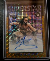 2026 Topps Chrome WWE Drew McIntyre 1986 Autograph Gold Geometric Refractor /50