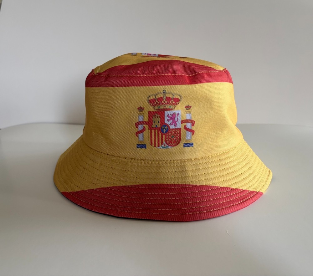 Spain Flag Bucket Hat Reversible Bucket Hat Summer Soccer World Cup