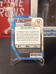2025 Bowman Draft #BIA-6 Carson Benge Bowman In Action Gold Refractor Insert /50