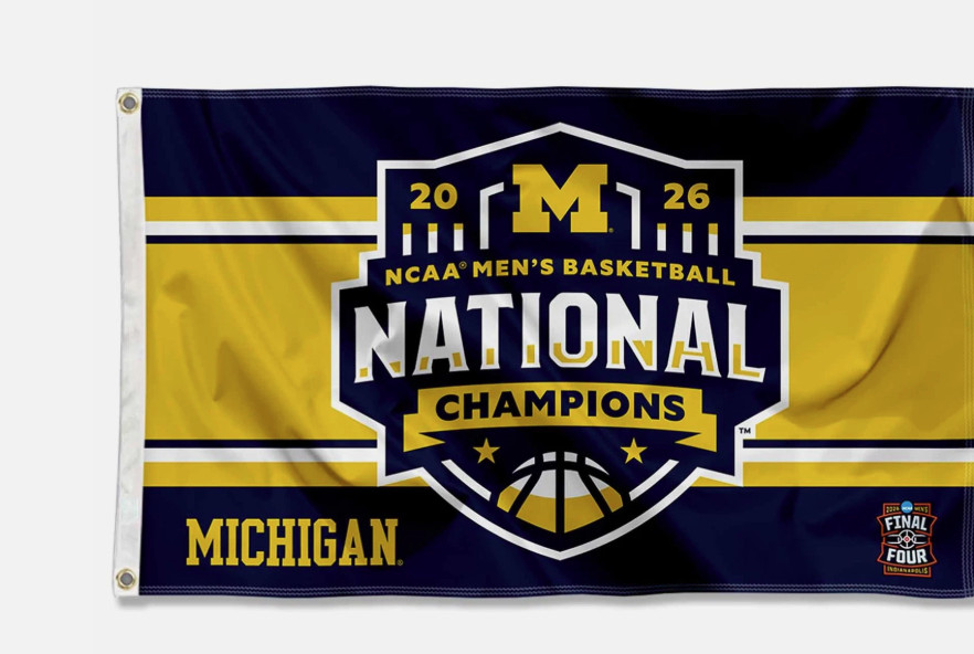 Michigan Wolverines 2026 NCAA Basketball National Champions 3×5 Ft Flag Banner