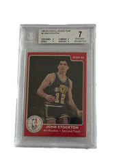 1985-86 Star All-Rookie Team – John Stockton #8 BGS 7 NEAR MINT