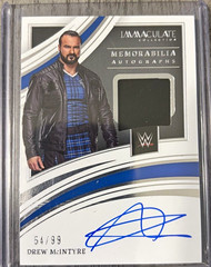 Panini 2022 Immaculate WWE Drew McIntyre Memorabilia Autos Auto Mem MA-DMI /99