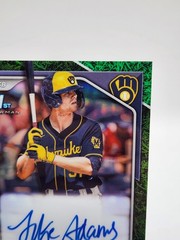 2024 Bowman Chrome 1st Prospect Luke Adams Green Grass Refractor Auto /99 RC