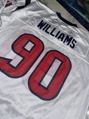 Reebok NFL Houston Texans Williams #90 Jersey XL White Red Navy