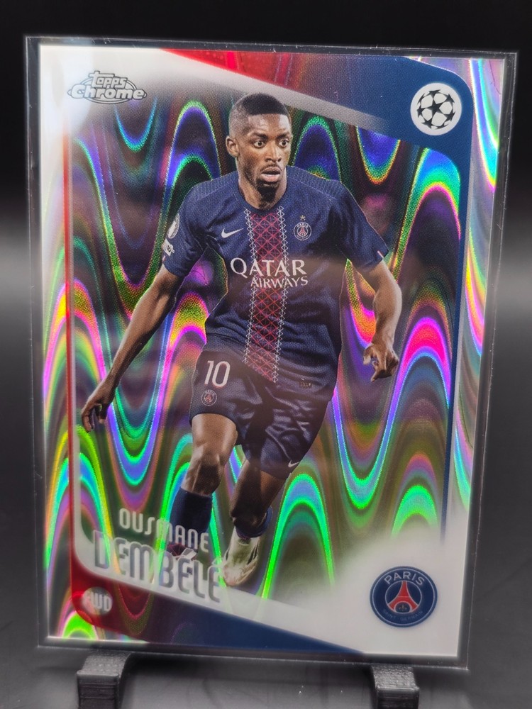 2025-26 Topps Chrome UEFA Club Ousmane Dembele PSG Ray Wave Refractor