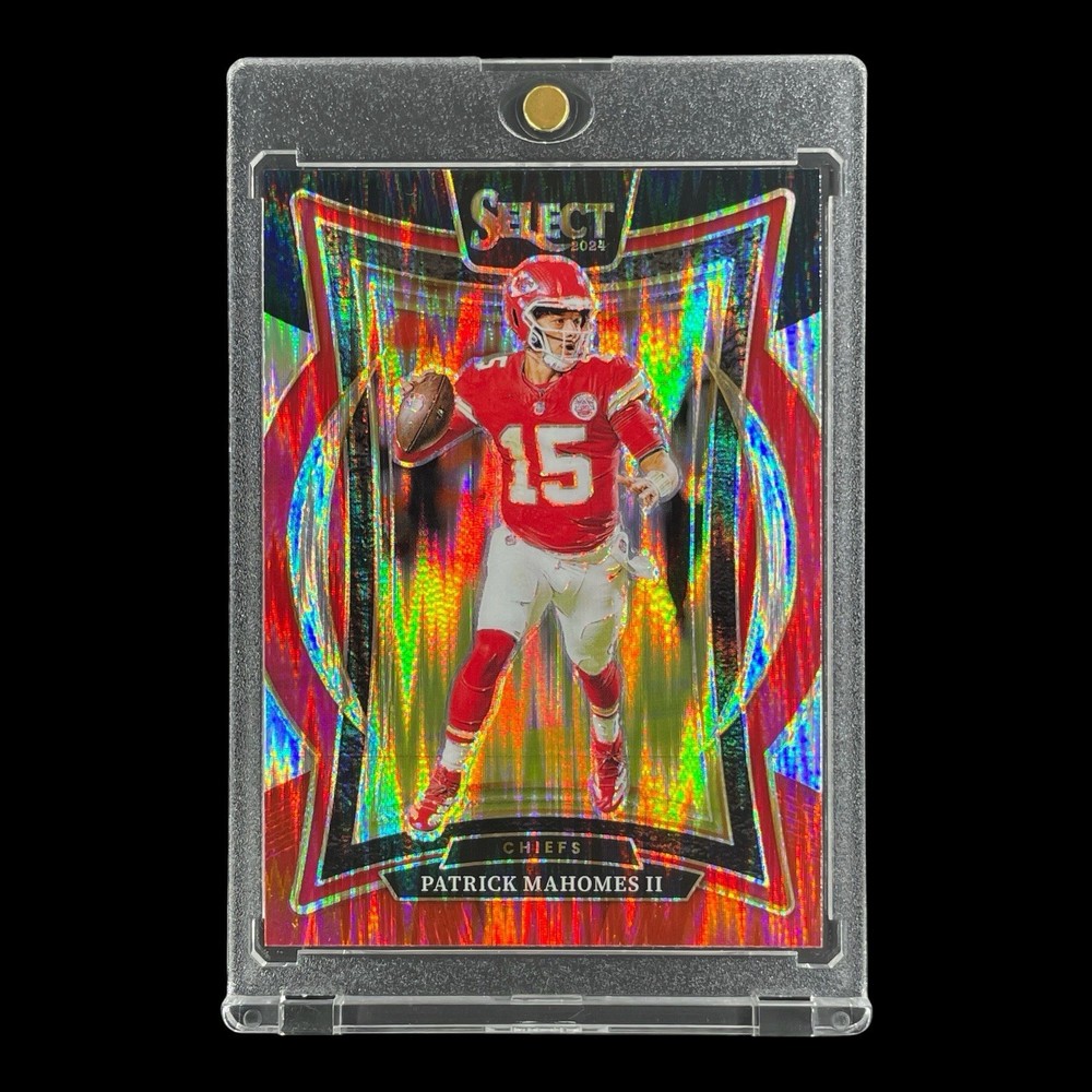 PATRICK MAHOMES II RED BLACK FLASH PRIZM 2024 Select Parallel Card – Chiefs