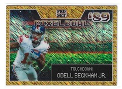 2024 Leaf Collective Odell Beckham Jr. Pixel Bowl Base PXB-28 Gold Shimmer 1/1