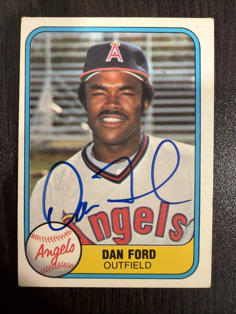 DAN FORD 1981 FLEER AUTOGRAPHED SIGNED AUTO BASEBALL CARD WU