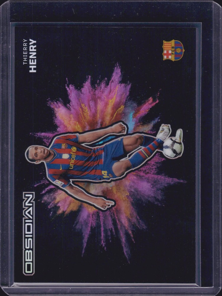 2025 Panini Obsidian FIFA Soccer Thierry Henry Color Blast Black Prizm Case Hit