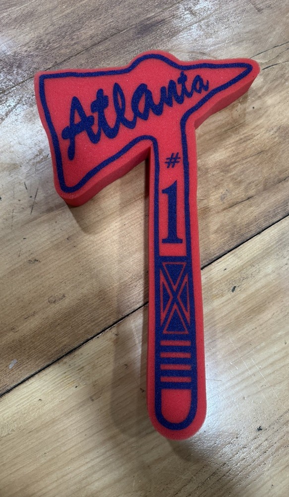Atlanta Braves #1 Foam Tomahawk Vintage Team Souvenir Fan Merchandise NM