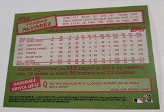 2020 Topps Update &rsquo;85 Topps #85TB18 Yordan Alvarez RC Houston Astros
