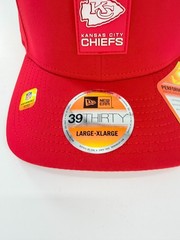 Kansas City Chiefs New Era Hat Cap 39Thirty Sz L/XL Sideline Performance Stretch
