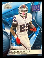 2025 Topps Chrome Black Tyrone Tracy Jr Blue /150 NY Giants #74