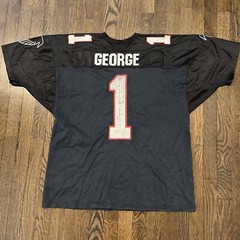 Atlanta Falcons Jersey Jeff George XXL Mens Black Wilson Vintage