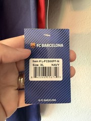 FC Barcelona Official Licensed Fan Short Sleeve Shirt Navy and Red Size XL