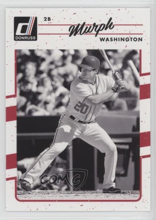 2017 Donruss Variation Cyan Back Daniel Murphy (Murph Black and White Photo) 2j6