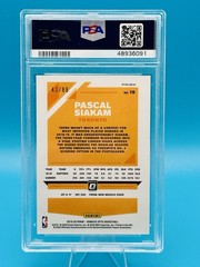 2019 Panini Mosaic #19 Fusion Red Choice Pascal Siakam 43/88 PSA 10 Number Match