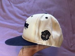 Georgetown Hoyas Hat White Blue Snap Back Cap Top Of The World Script Wool