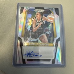 2025 Panini WNBA Prizm Kamilla Cardoso #SG-KC Silver Signature Auto Chicago Sky
